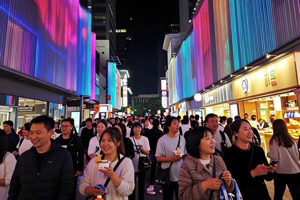 夜游經(jīng)濟(jì)持續(xù)火爆！LED 顯示屏點(diǎn)亮沉浸式場(chǎng)景，維康國(guó)際賦能景區(qū) 24 小時(shí)不打烊